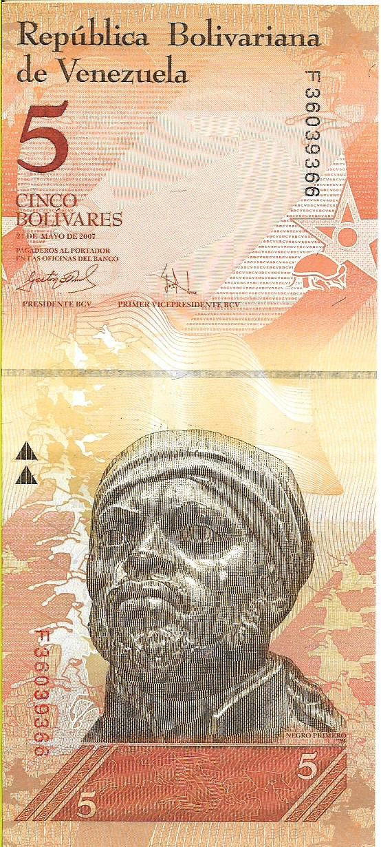 Wenezuela 5 Bolivar 2007 - UNC