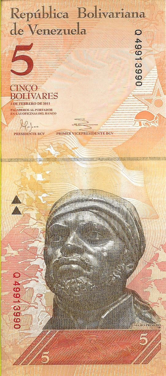 Wenezuela 5 Bolivar 2011 - UNC