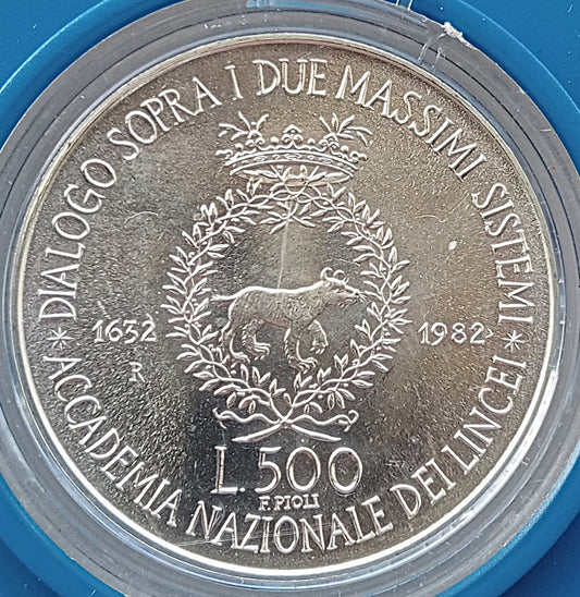 Włochy 500 Lirów 1982 350. rocznica śmierci Galileusza