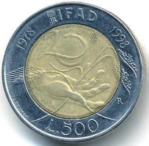 Włochy 500 Lirów 1998 20 lat IFAD