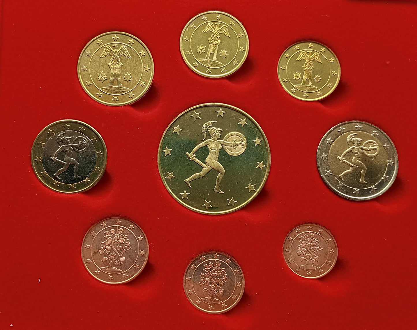 Wyspa Man zestaw euro i eurocent (wzór) 2004