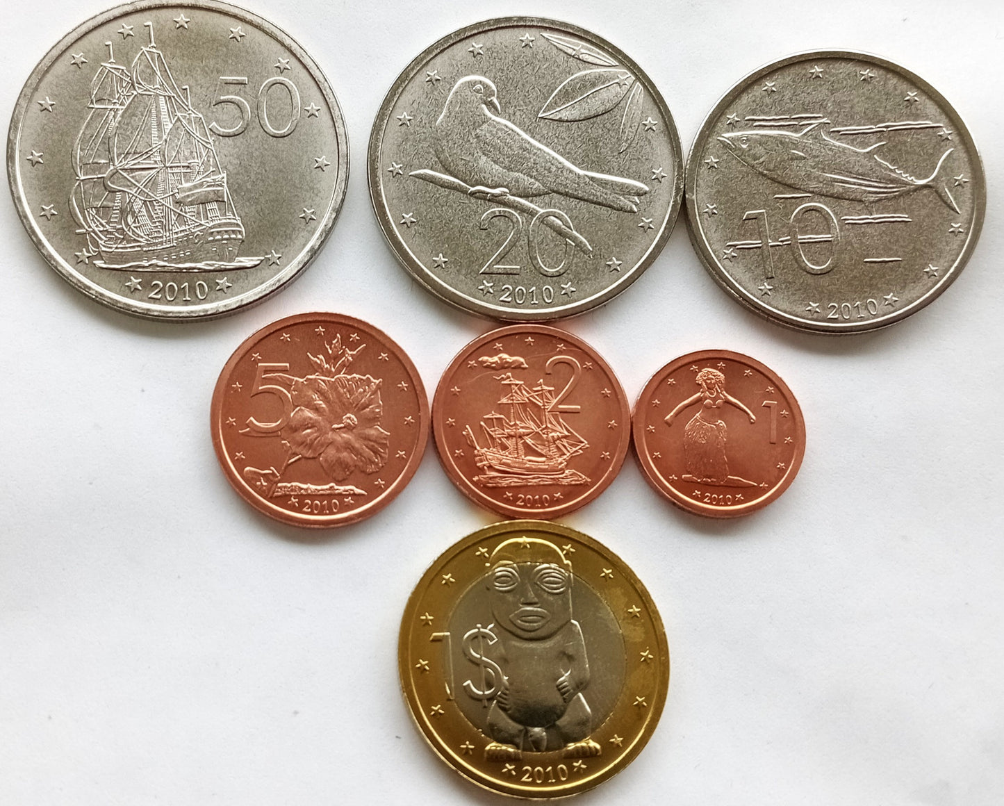 Wyspy Cooka Zestaw monet 2010 rok