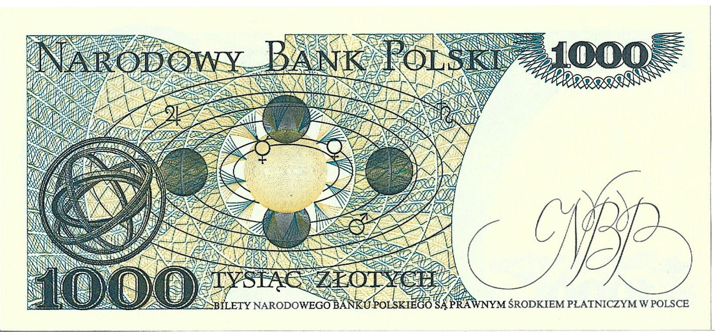 1 000 Złotych 1982 - UNC