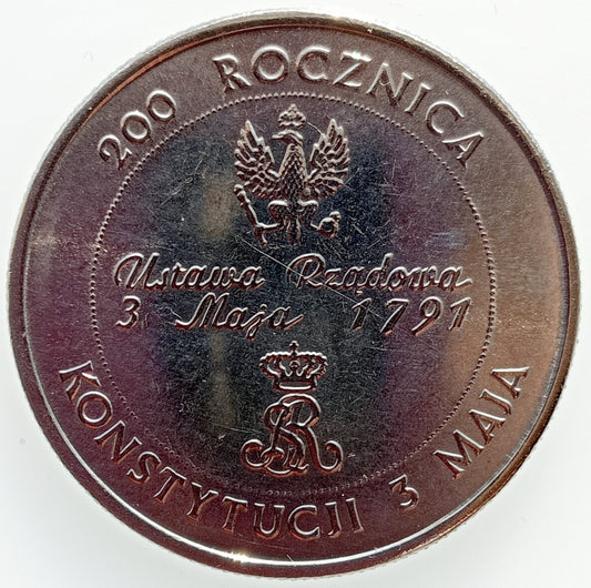 10 000 Złotych 1991 200. rocznica Konstytucji 3 Maja