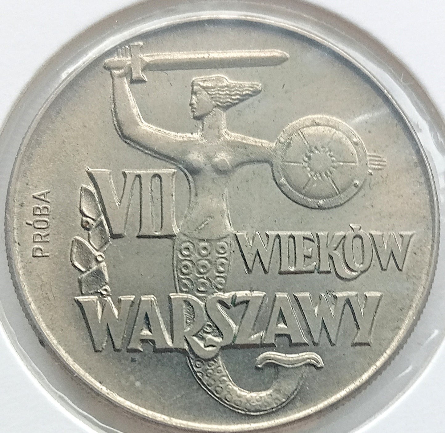 10 Złotych 1965 (próba) VII Wieków Warszawy, Syrenka