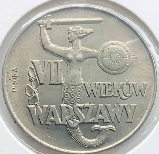 10 Złotych 1965 (próba) VII Wieków Warszawy, Syrenka