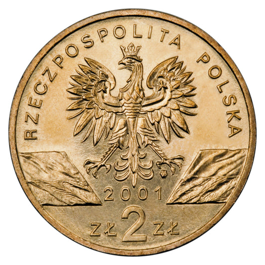 2 zł 2001 - Zwierzęta świata: Paź Królowej (łac. Papilio machano)