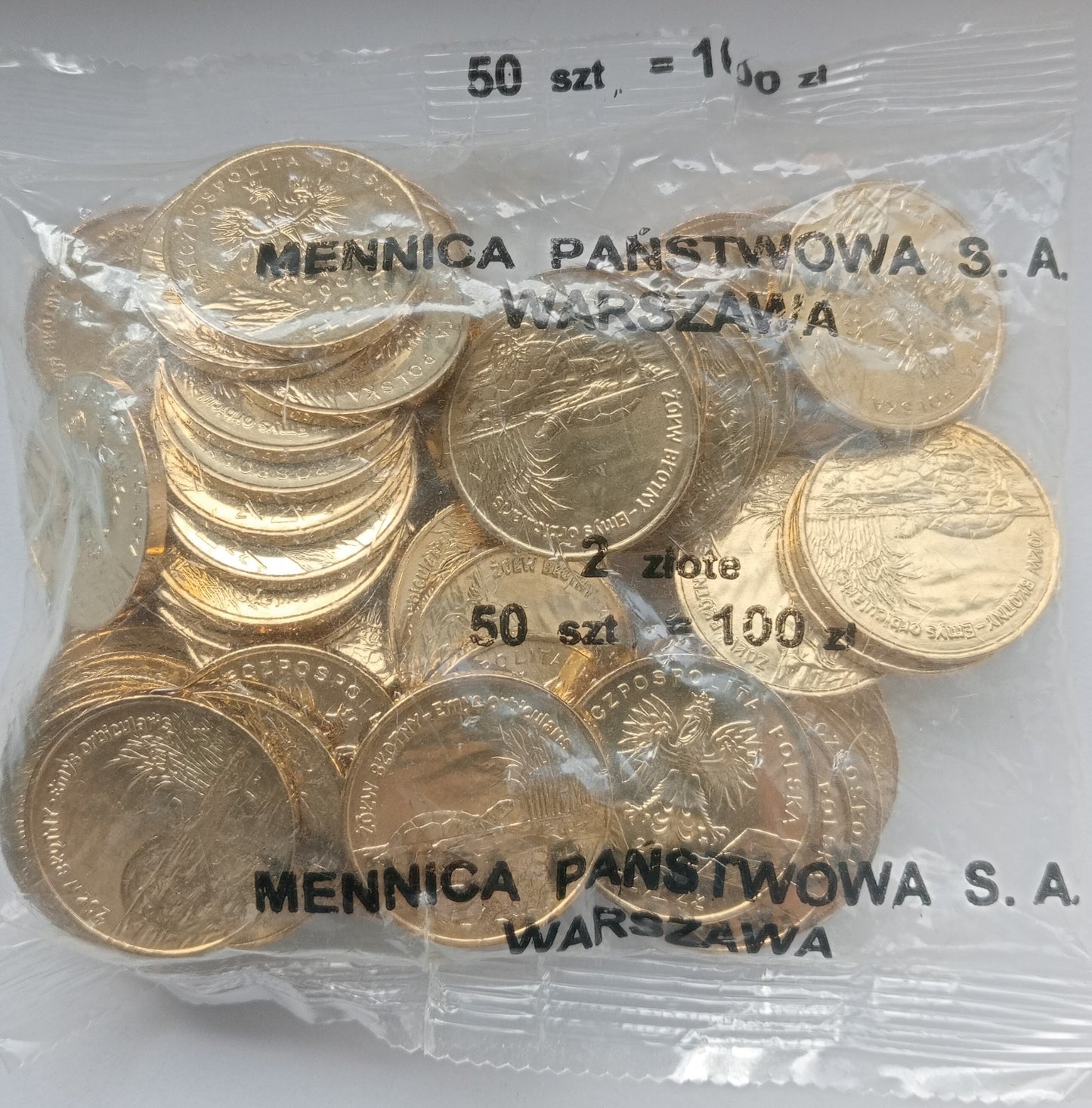 2 zł 2002 - Zwierzęta świata: Żółw błotny (woreczek 50 szt.)