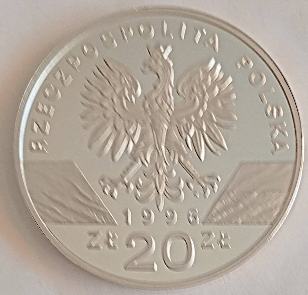 20 Złotych 1996 Zwierzęta Świata - jeż