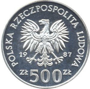 500 Złotych 1987 XV Zimowe Igrzyska Olimpijskie, Calgary 1988