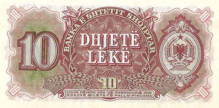 Albania 10 Lek 1957 - UNC