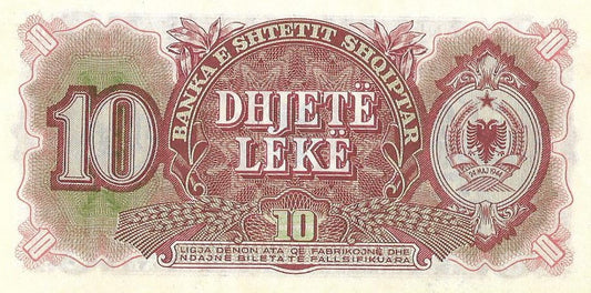 Albania 10 Lek 1957 - UNC