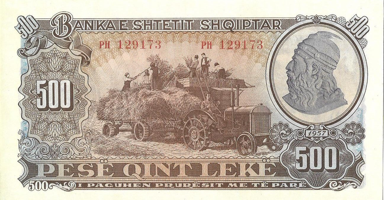Albania 500 Lek 1957 - UNC