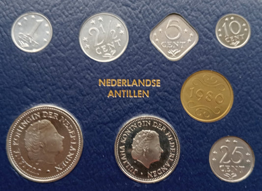 Antyle Holenderskie Zestaw menniczy 1980
