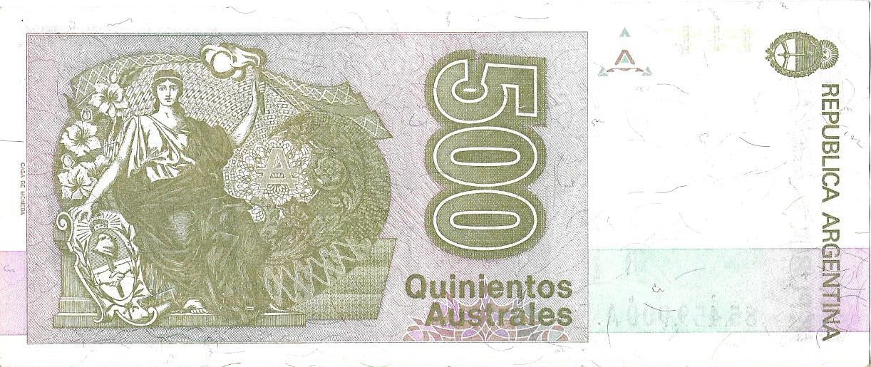 Argentyna 500 Austral 1990 - UNC