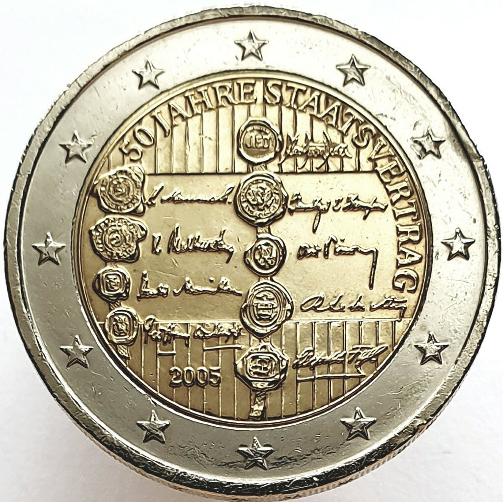 Austria 2 euro 2005 50-lecie Austriackiego traktatu państwowego