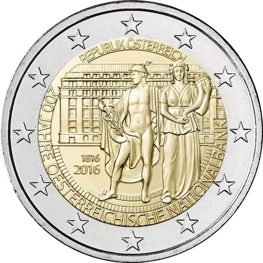 Austria 2 euro 2016 200 lat Austriackiego Banku Narodowego