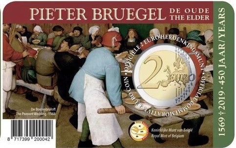 Belgia 2 euro 2019 Pieter Bruegel Starszy (wersja niderlandzka)