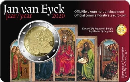 Belgia 2 euro 2020 Jan van Eyck (wersja francuska)
