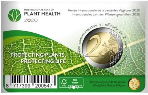 Belgia 2 euro 2020 Międzynarodowy Rok Zdrowia Roślin (wersja francuska)