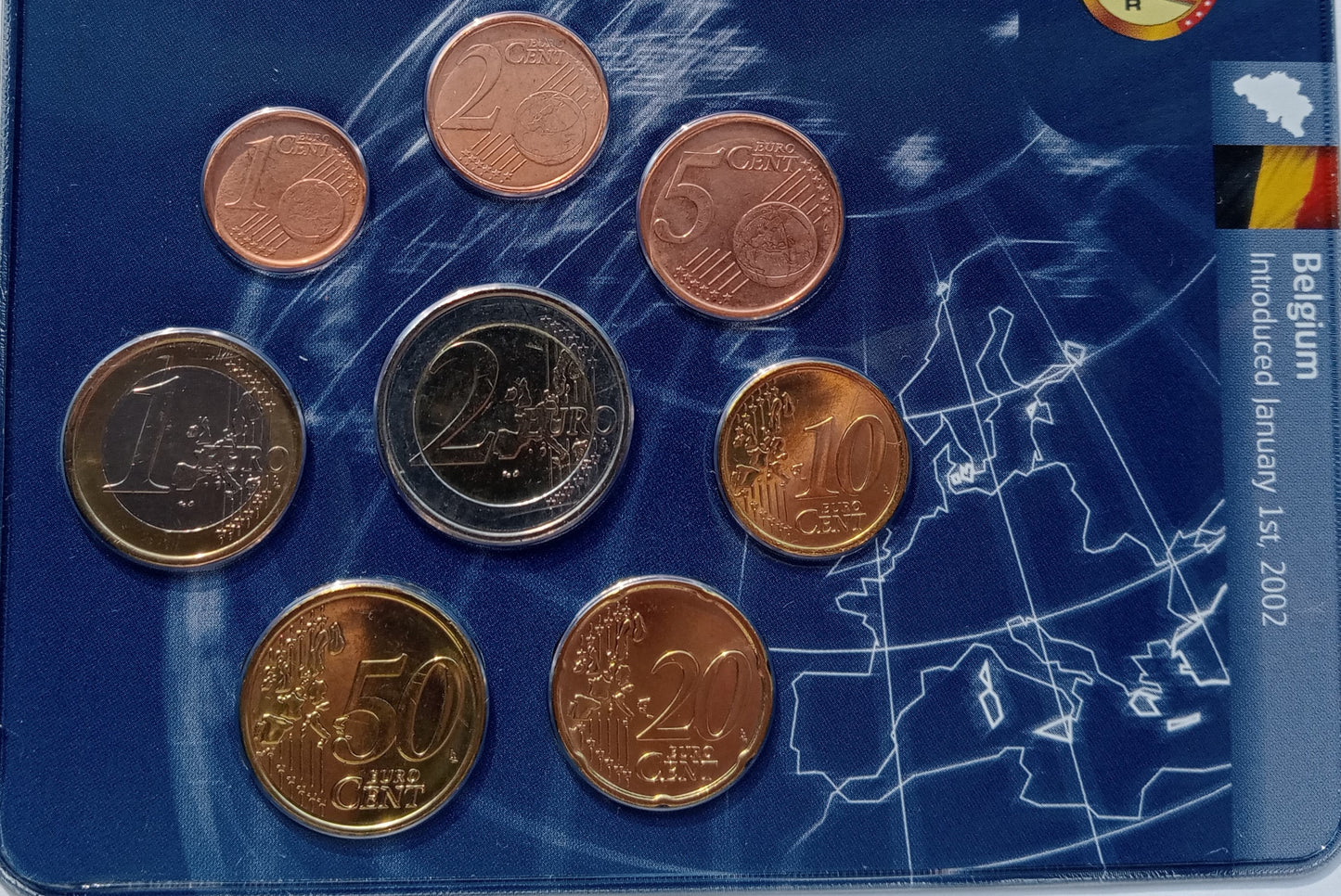 Belgia zestaw monet 1 cent do 2 euro
