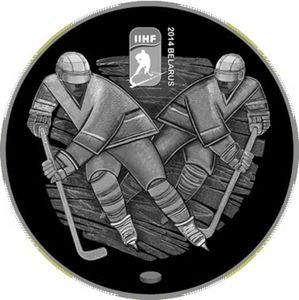 Białoruś 20 Rubli 2013 Mistrzostwa świata w hokeju na lodzie 2014. Cziżowska-Ariena