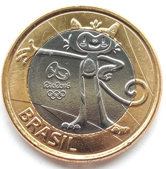 Brazylia 1 Real 2016 Maskotka Letnich Igrzysk Olimpijskich „Winicjusz”