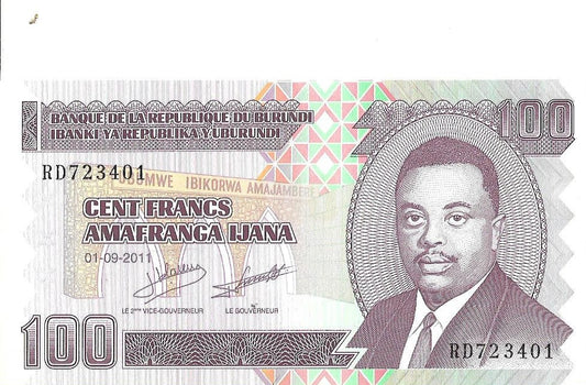 Burundi 100 Franków 2011 - UNC