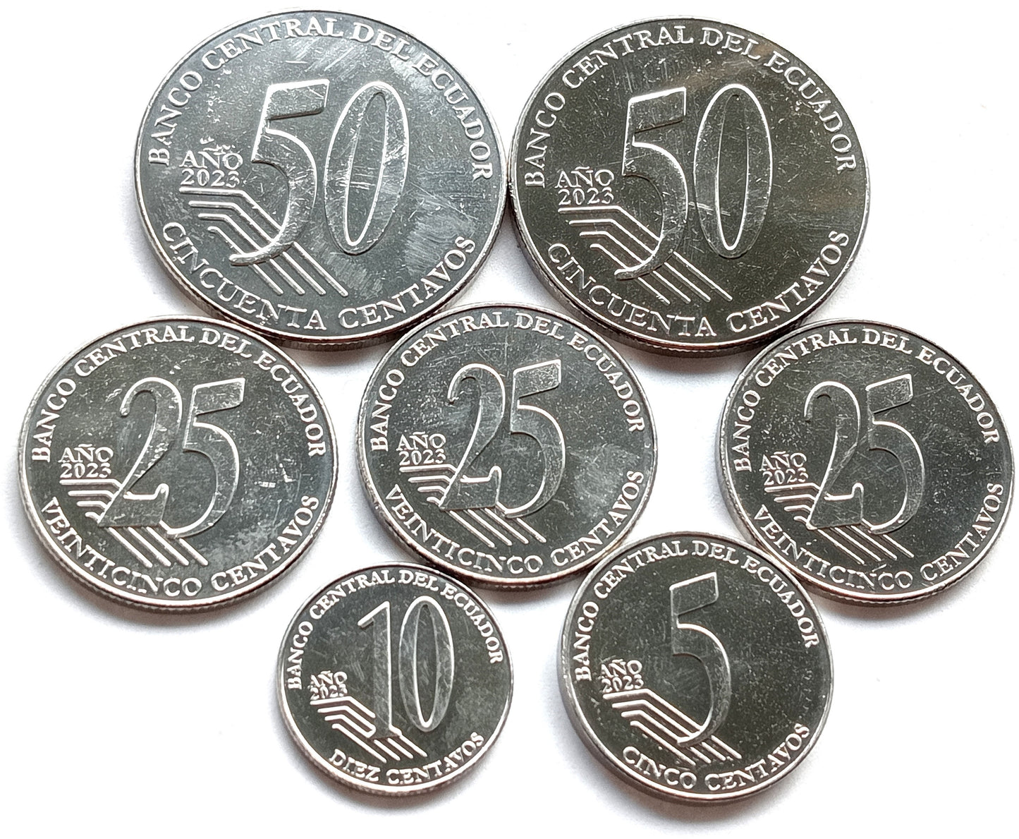 Ekwador Zestaw monet  różne Centavo 2023