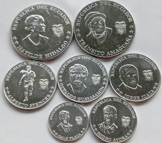 Ekwador Zestaw monet  różne Centavo 2023