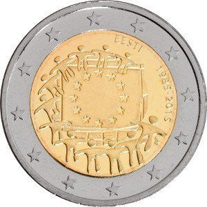 Estonia 2 euro 2015 30-lecie istnienia flagi europejskiej (Estonia)