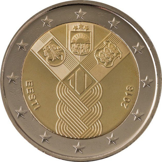 Estonia 2 euro 2018 Stulecie powstania Niepodległych Państw Bałtyckich (Estonia)