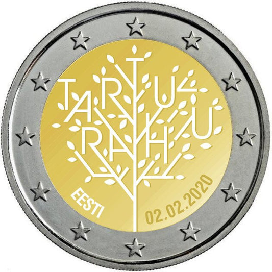 Estonia 2 euro 2020 100-lecie podpisania traktatu pokojowego w Tartu