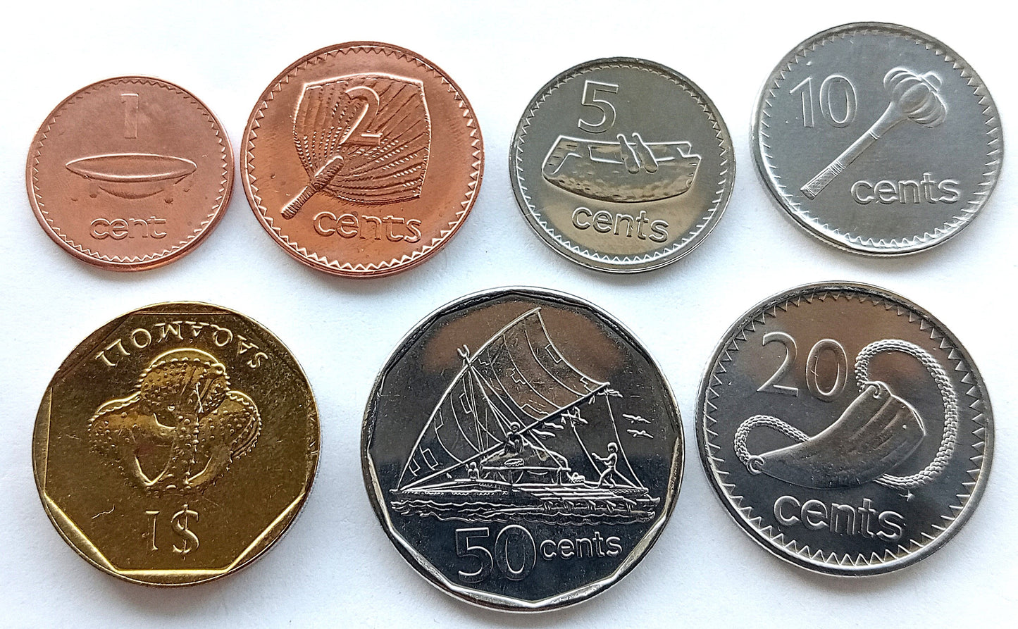 Fidżi zestaw monet - centy i dolar