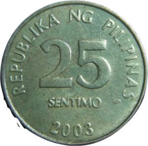 Filipiny 25 Sentimos 1996