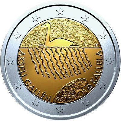 Finlandia 2 euro 2015 150 rocznica urodzin Akseli Gallen-Kallela