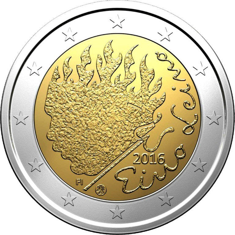 Finlandia 2 euro 2016 90 rocznica śmierci Eino Leino