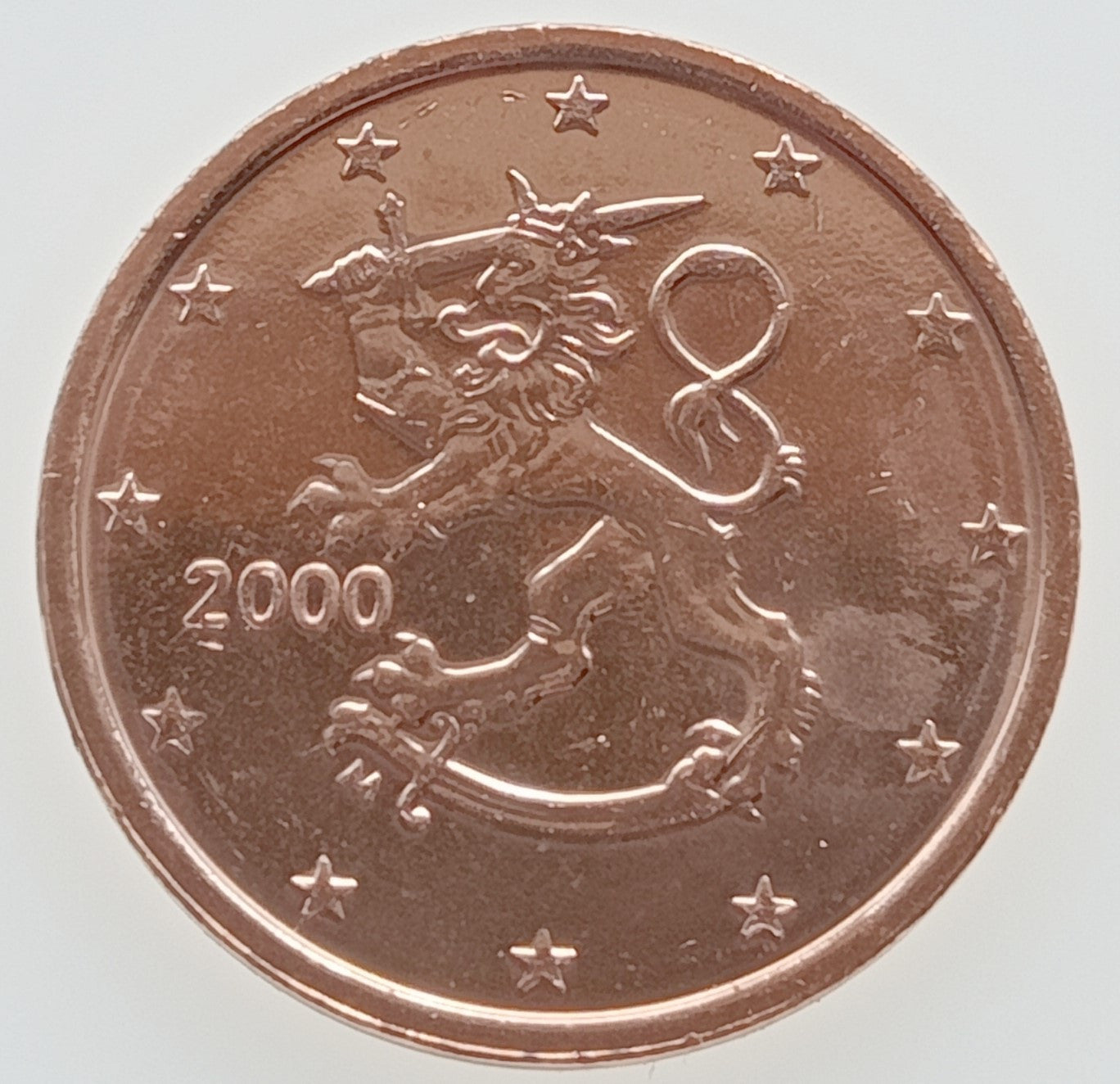 Finlandia 2 Euro Centy 2000 Lew heraldyczny herbu Finlandii