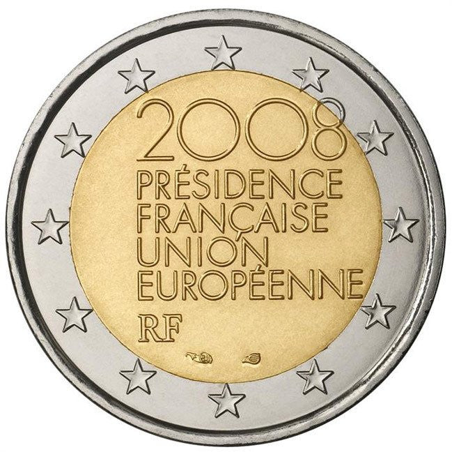 Francja 2 euro 2008 Rok prezydencji Francji w Unii Europejskiej