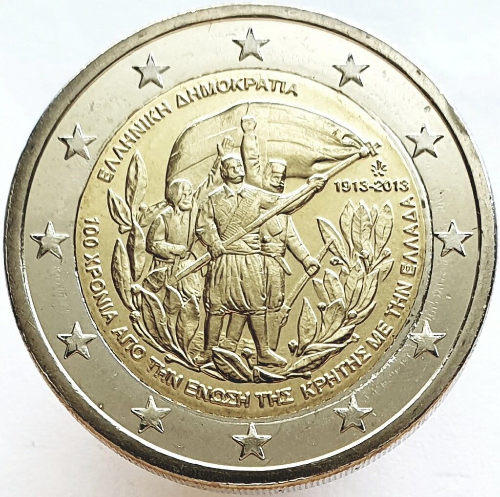 Grecja 2 euro 2013 100-lecie Unii Krety z Grecją