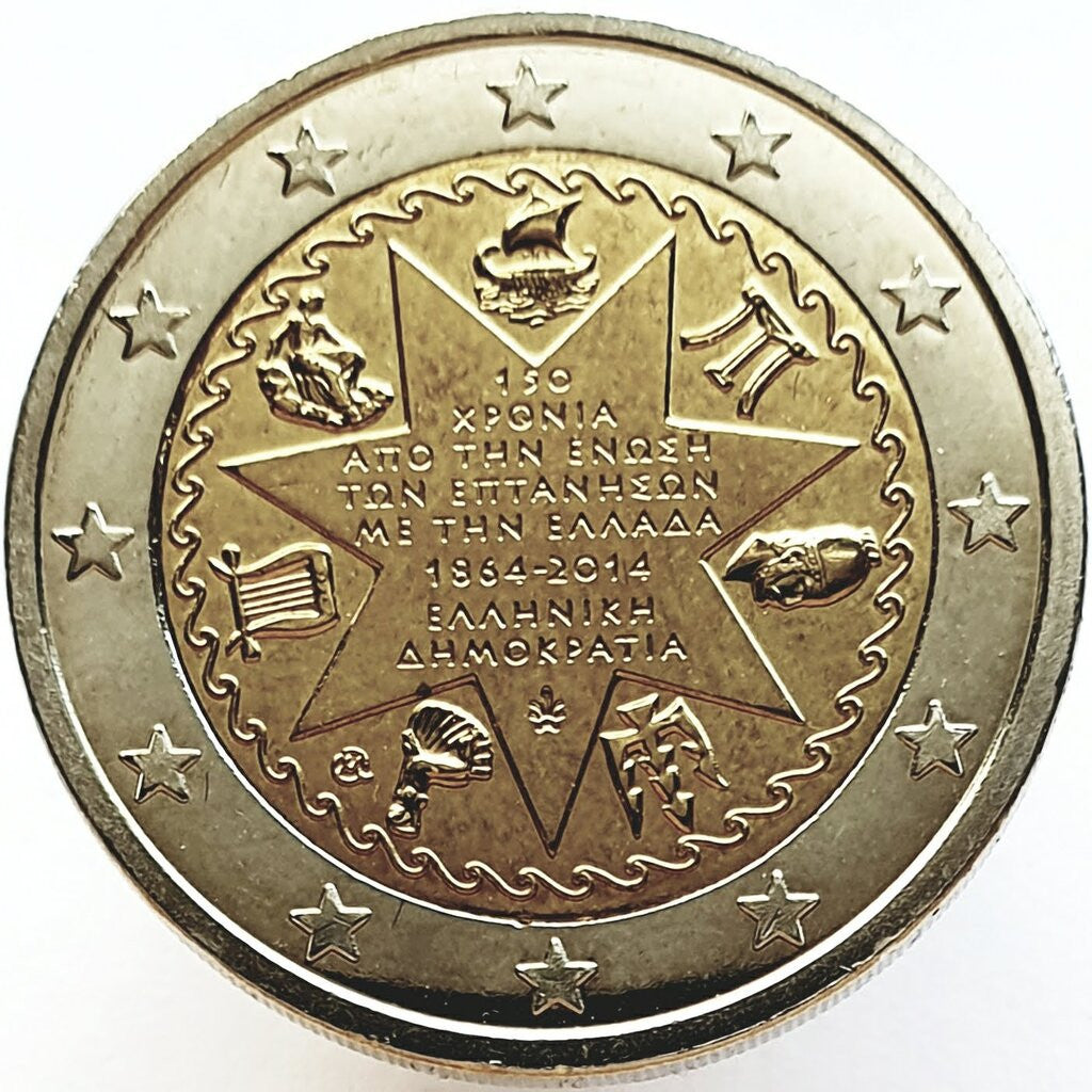 Grecja 2 euro 2014 150-lecie Unii Wysp Jońskich z Grecją