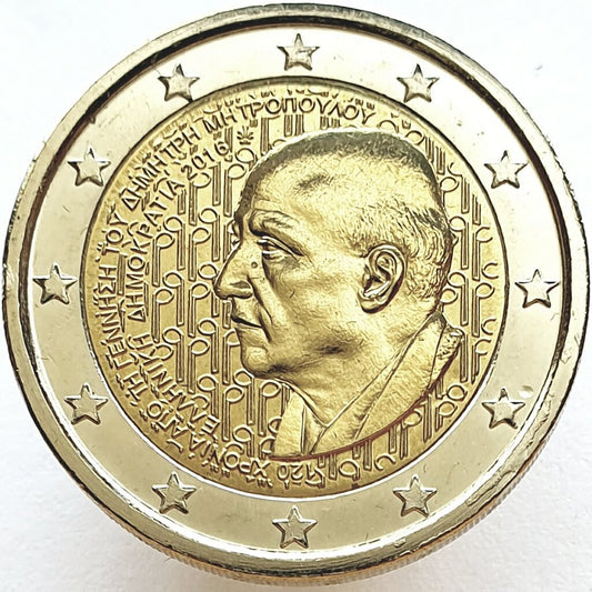 Grecja 2 euro 2016 10 rocznica urodzin kompozytora Dimitriego Mitrópoulosa