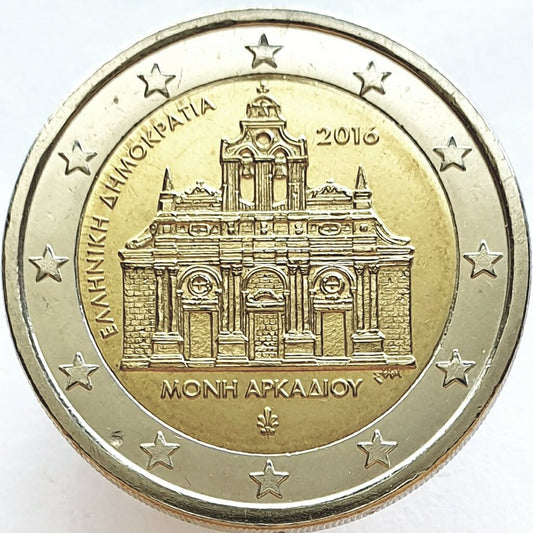 Grecja 2 euro 2016 150 rocznica szturmu na klasztor Arkadii