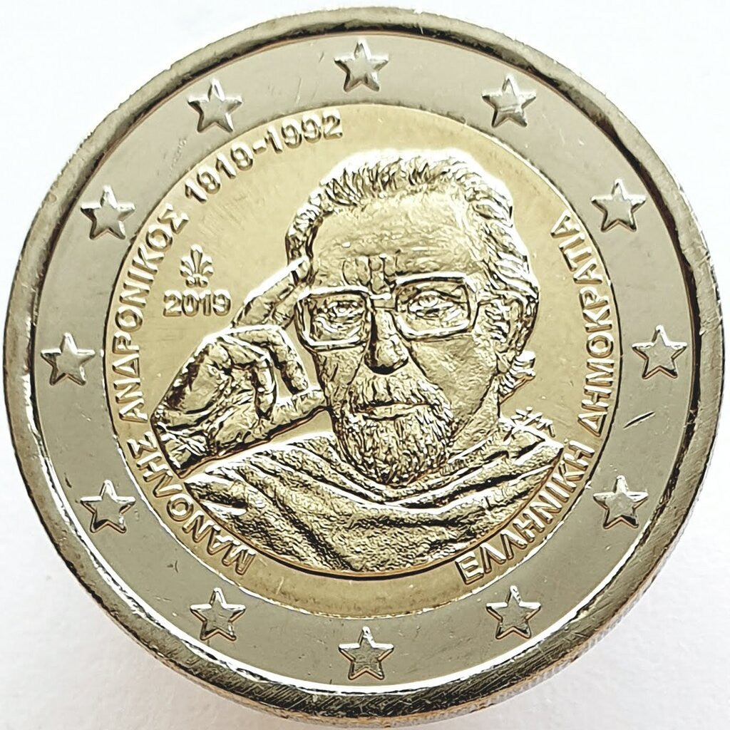 Grecja 2 euro 2019 Setna rocznica urodzin Manolisa Andronicosa