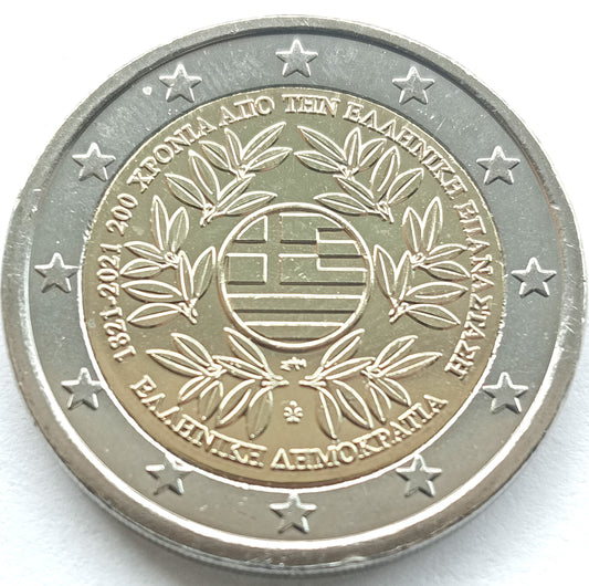 Grecja 2 euro 2021 200 rocznica rozpoczęcia greckiej rewolucji