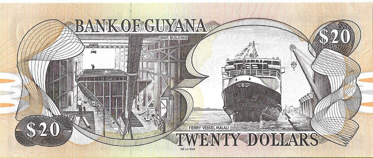 Gujana 20 Dolarów 2018 - UNC