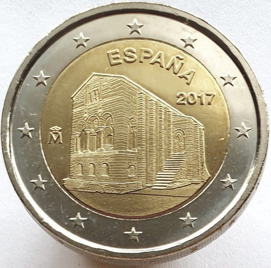 Hiszpania 2 euro 2017 UNESCO – kościoły Królestwa Asturii