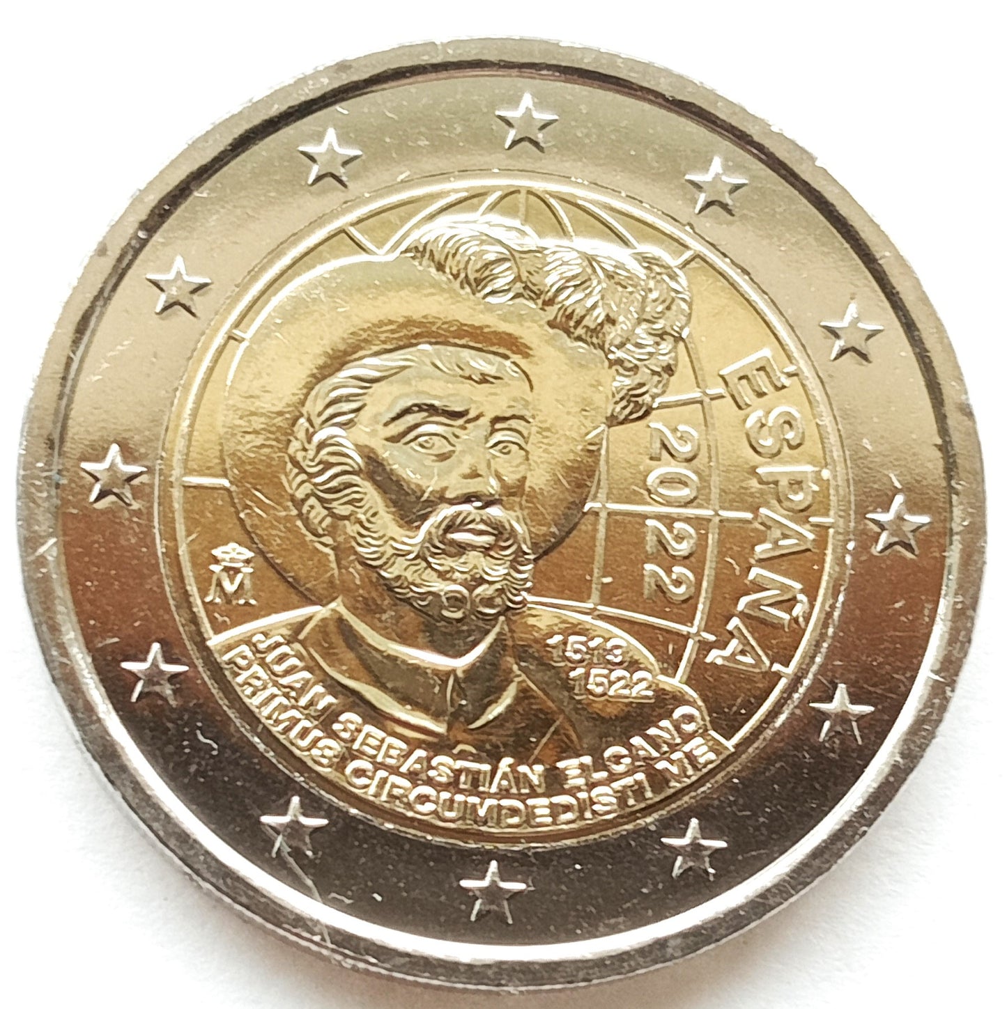 Hiszpania 2 euro 2022 500 rocznica pierwszego okrążenia Ziemi. Juan Sebastián Elcano