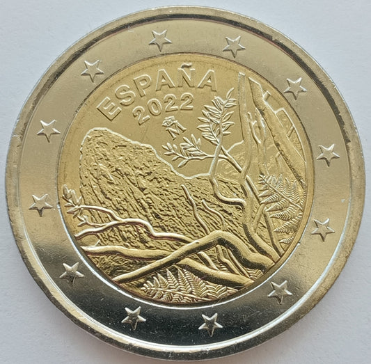 Hiszpania 2 euro 2022 UNESCO - Park Narodowy Garajonay