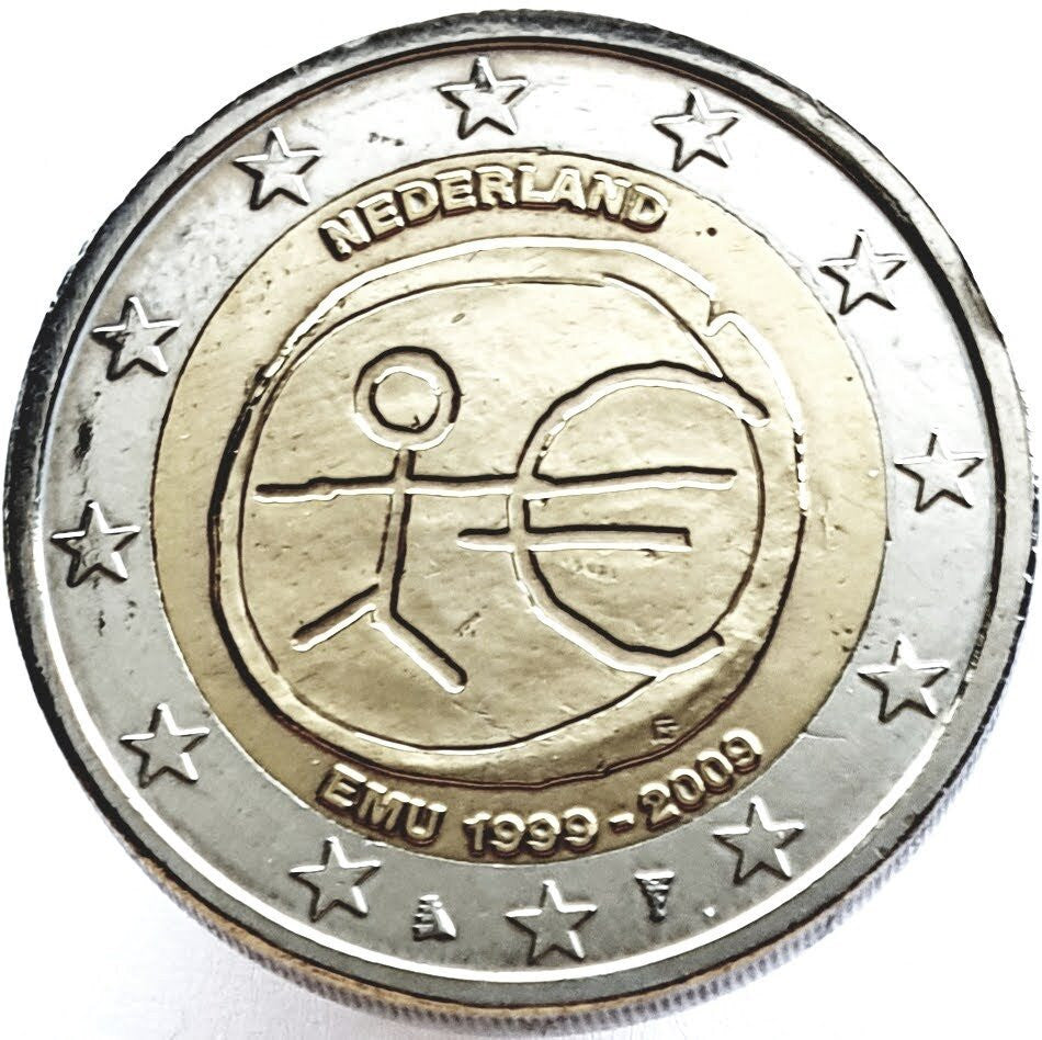 Holandia 2 euro 2009 10-lecie wprowadzenia systemu euro (Holandia)